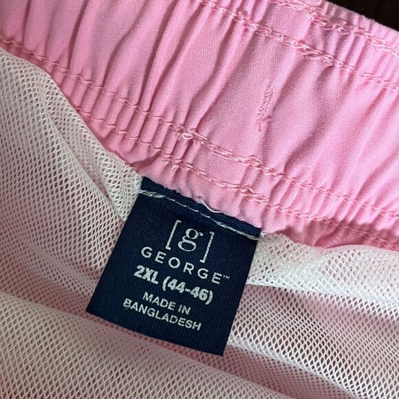NWT George Men's Pink Swim Trunks 6” Swim Shorts Sz 2XL (44 - 48) - Picture 3 of 6